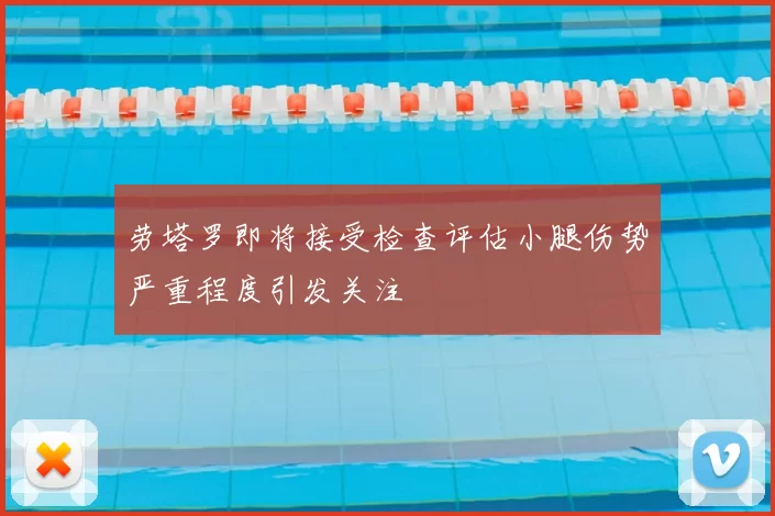 劳塔罗即将接受检查评估小腿伤势严重程度引发关注